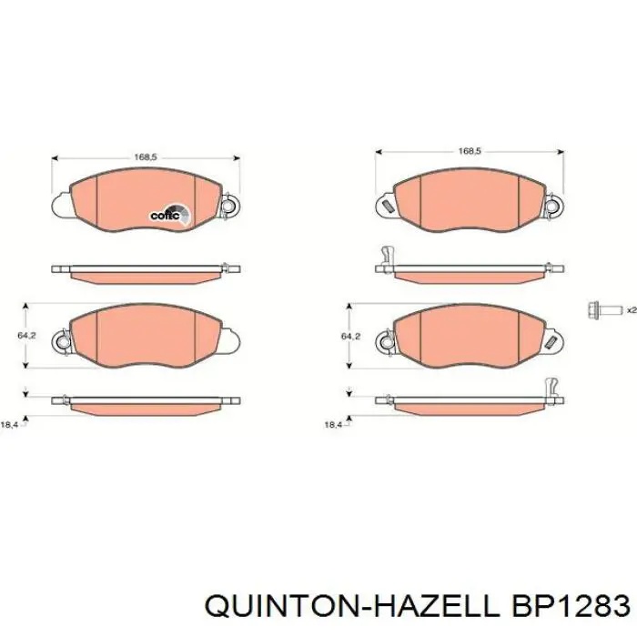 BP1283 QUINTON HAZELL Передні гальмівні колодки