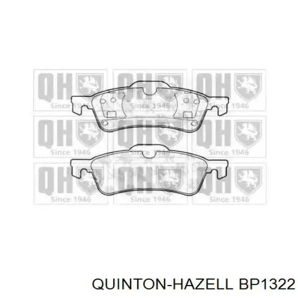 Купити BP1322 QUINTON HAZELL Задні колодки
