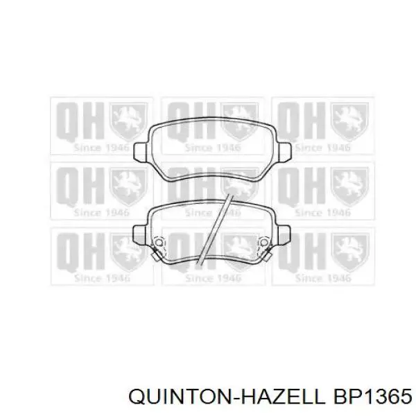 Купити BP1365 QUINTON HAZELL Задні колодки