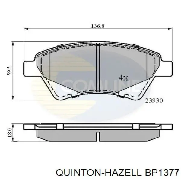 Передні тормозні колодки BP1377 QUINTON HAZELL