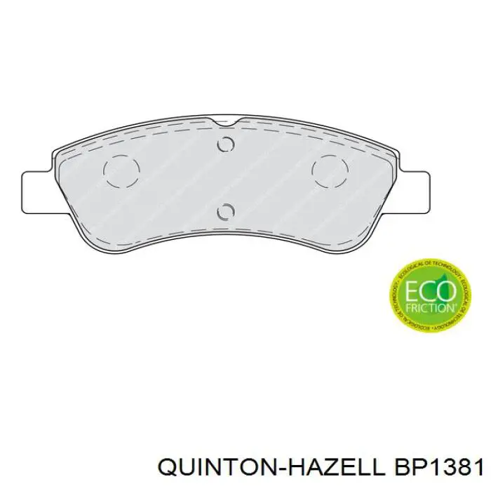 BP1381 QUINTON HAZELL Передні гальмівні колодки