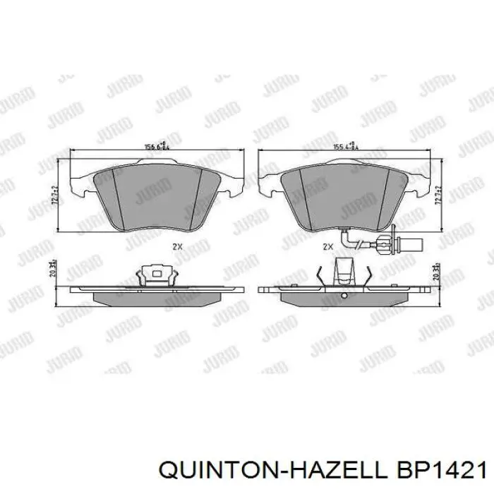 Гальмівні колодки QUINTON HAZELL BP1421 ціна, від 34.51 USD