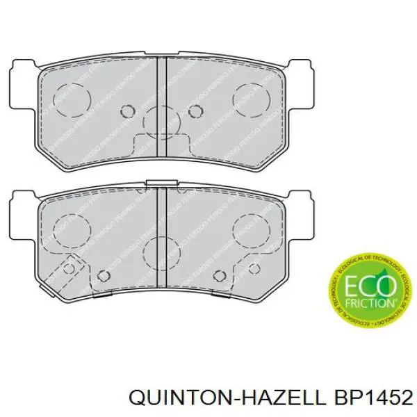Задні дискові колодки QUINTON HAZELL BP1452