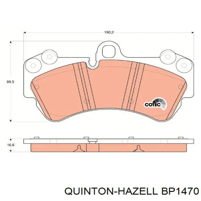 Гальмівні колодки QUINTON HAZELL BP1470 ціна, від 48.06 USD