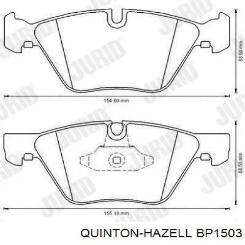 Передні тормозні колодки BP1503 QUINTON HAZELL