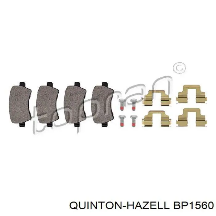 Задні гальмівні колодки QUINTON HAZELL BP1560 ціна, від 31.14 USD