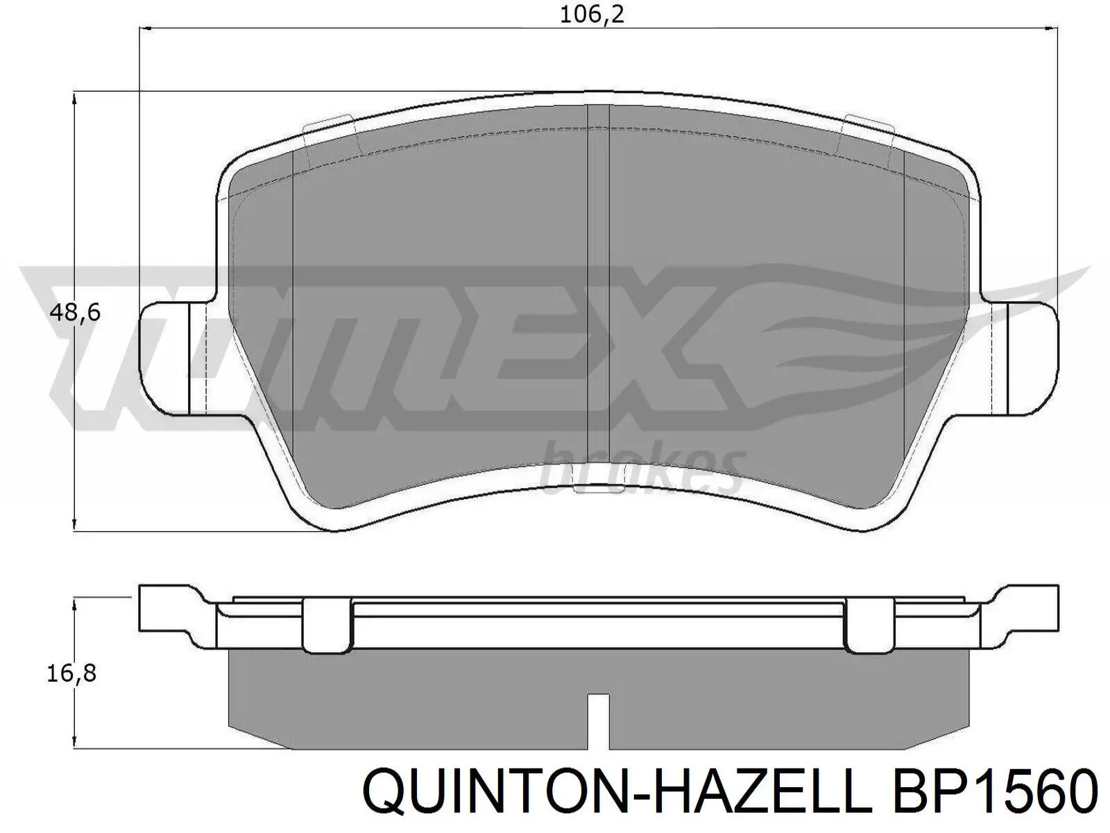 Купити BP1560 QUINTON HAZELL Задні колодки