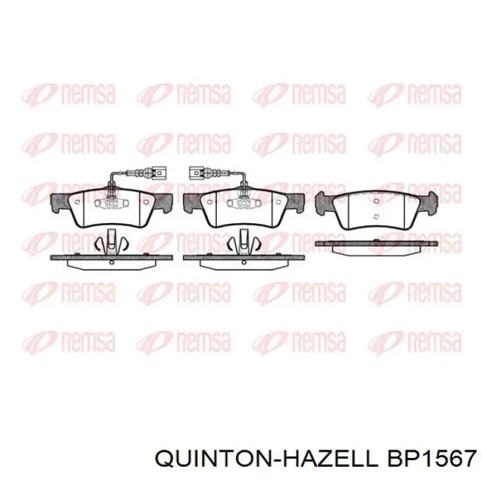 Задні гальмівні колодки QUINTON HAZELL BP1567 ціна, від 25.29 USD