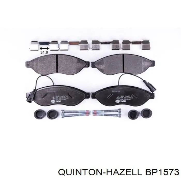 Тормозні колодки QUINTON HAZELL BP1573