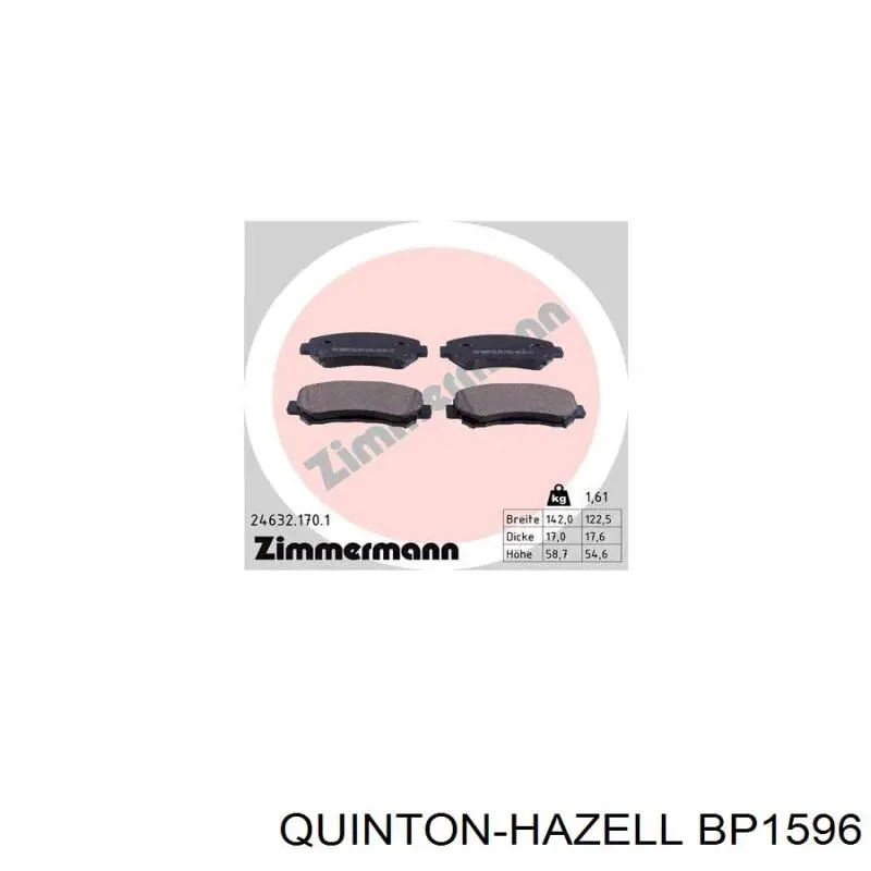Тормозні колодки QUINTON HAZELL BP1596