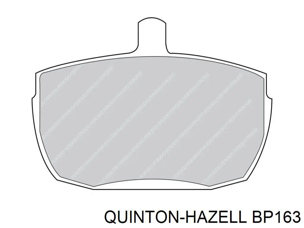 Передні тормозні колодки BP163 QUINTON HAZELL