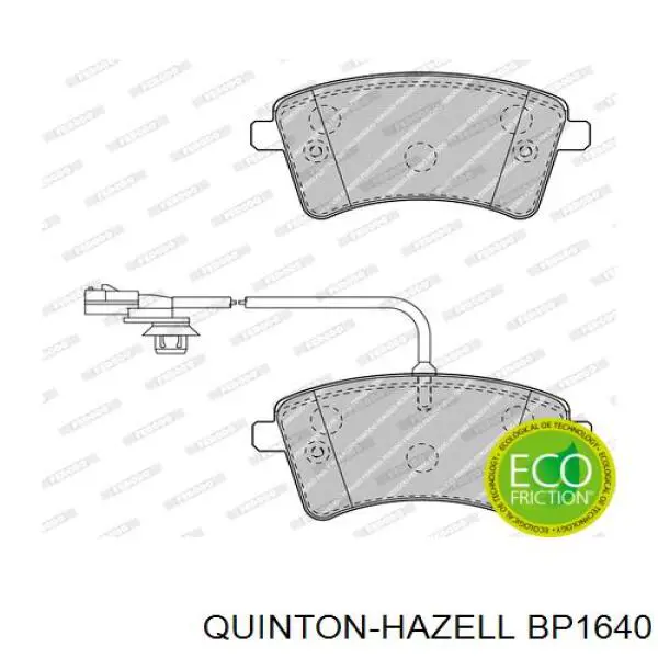 Гальмівні колодки QUINTON HAZELL BP1640 ціна, від 22.88 USD