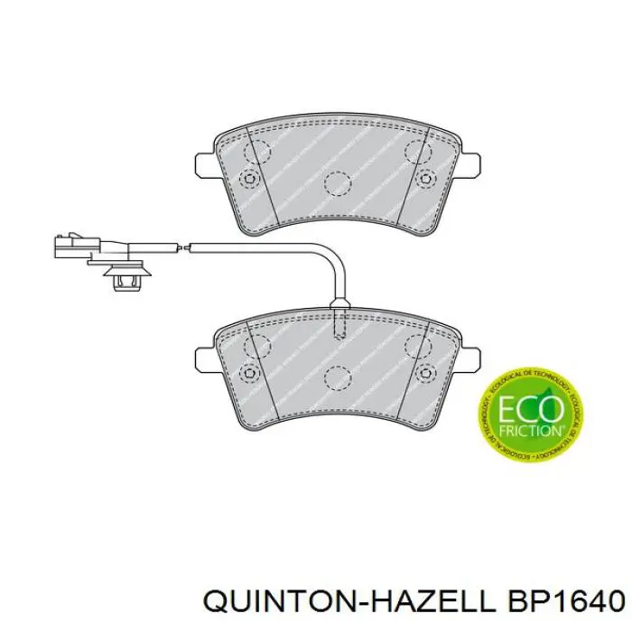 Купити BP1640 QUINTON HAZELL Колодки гальмівні передні, дискові