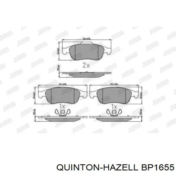 Гальмівні колодки QUINTON HAZELL BP1655 ціна, від 21.05 USD