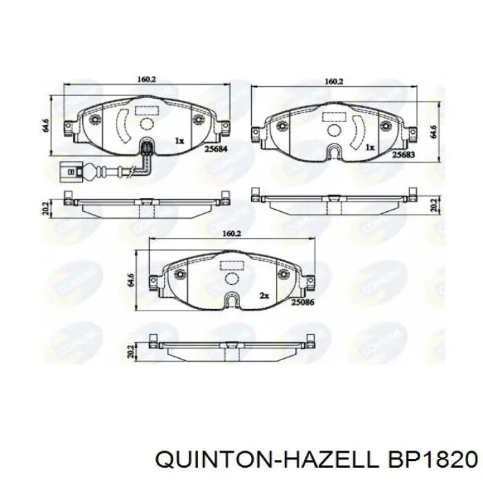 Тормозні колодки QUINTON HAZELL BP1820