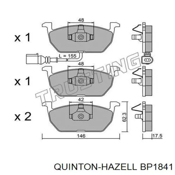Тормозні колодки QUINTON HAZELL BP1841
