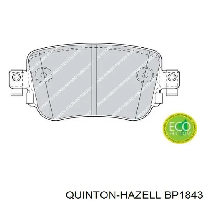 Купити BP1843 QUINTON HAZELL Задні колодки
