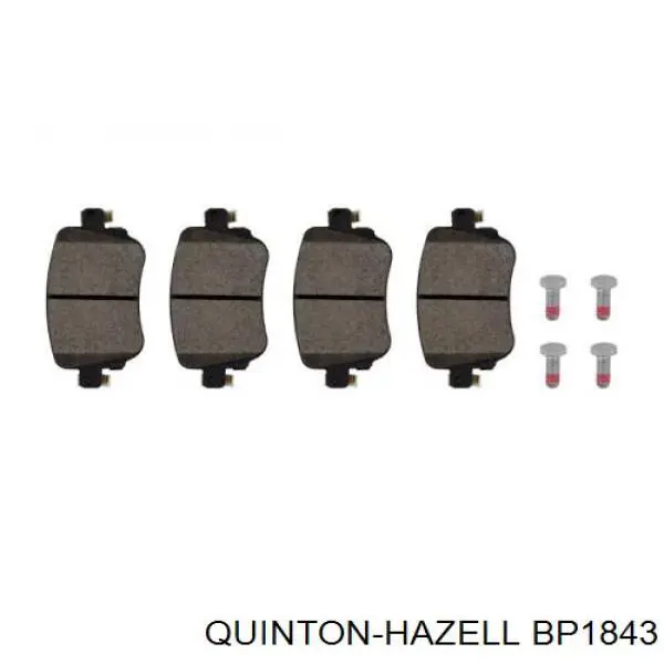 Задні гальмівні колодки BP1843 QUINTON HAZELL