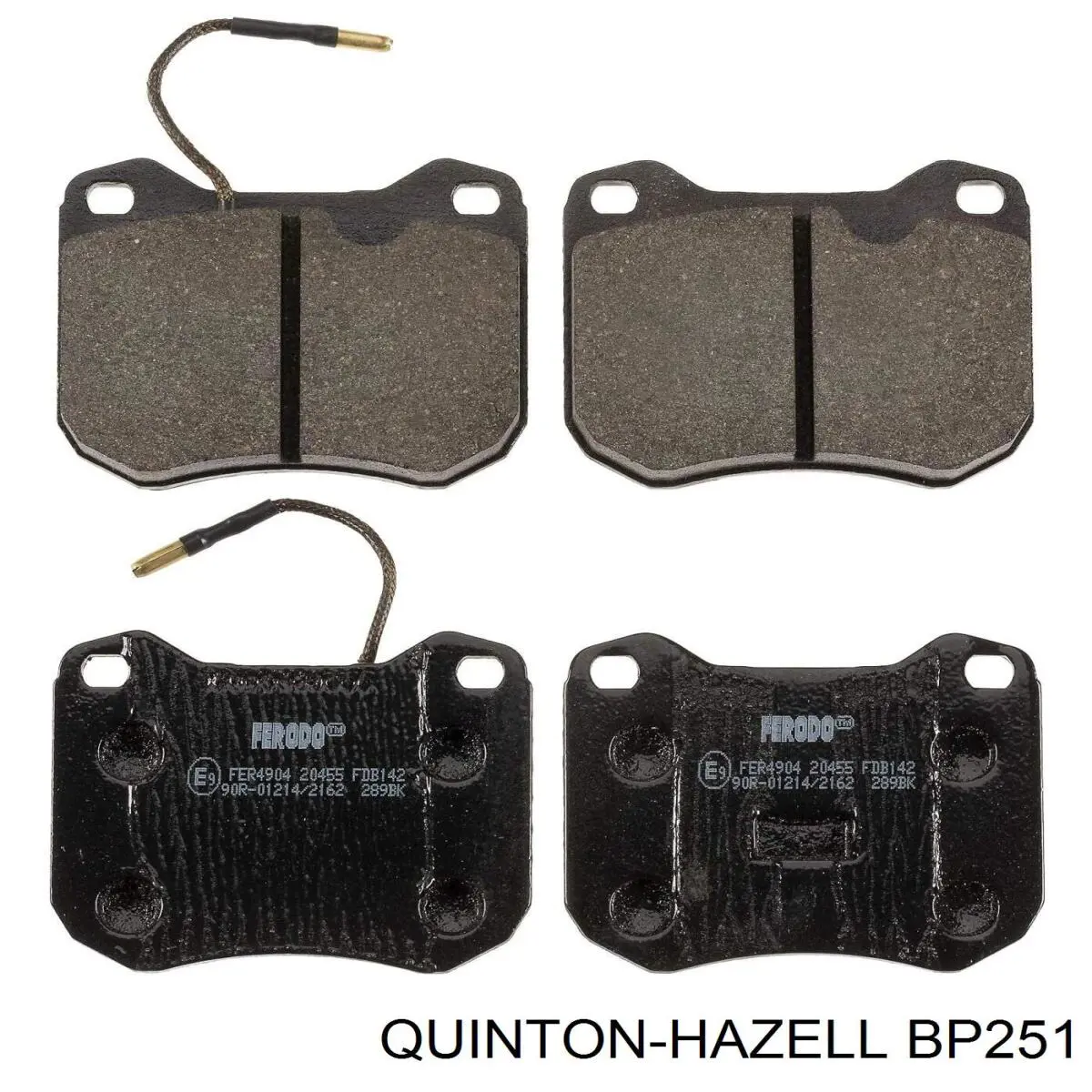 BP251 QUINTON HAZELL колодки гальмівні передні, дискові