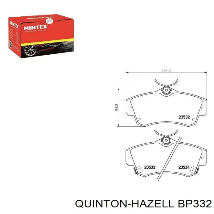 Передні тормозні колодки GGY83328Z9A Mazda