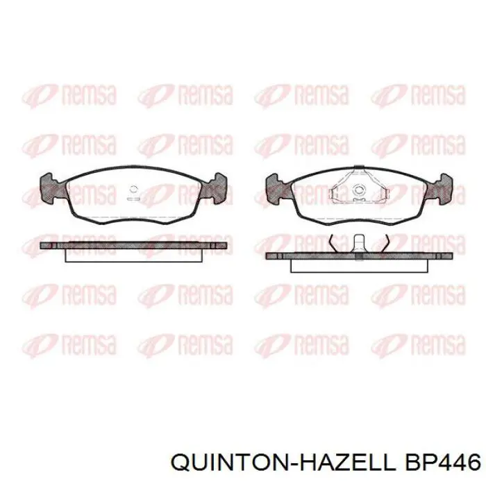 Колодки гальмівні передні, дискові BP446 QUINTON HAZELL