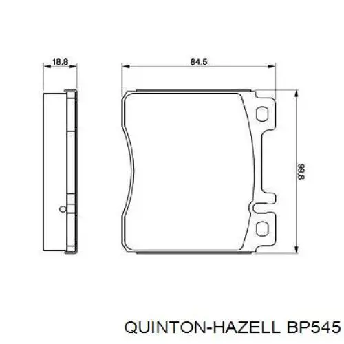 BP545 QUINTON HAZELL колодки гальмівні передні, дискові
