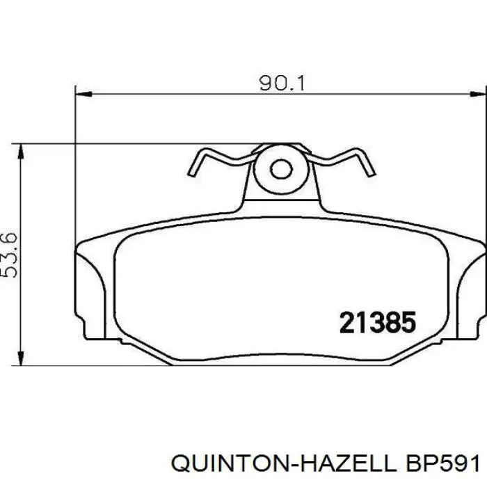 Задні дискові колодки QUINTON HAZELL BP591