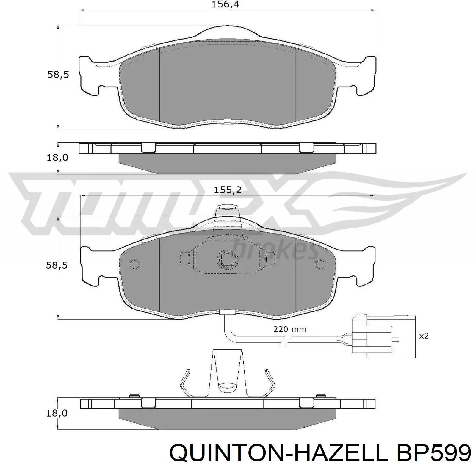 93VX2K021AA Ford Передні гальмівні колодки