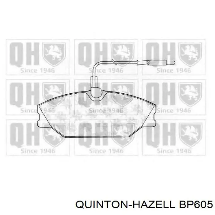 Колодки гальмівні передні, дискові BP605 QUINTON HAZELL