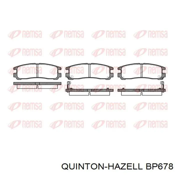 Задні дискові колодки QUINTON HAZELL BP678