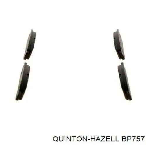 Задні гальмівні колодки BP757 QUINTON HAZELL