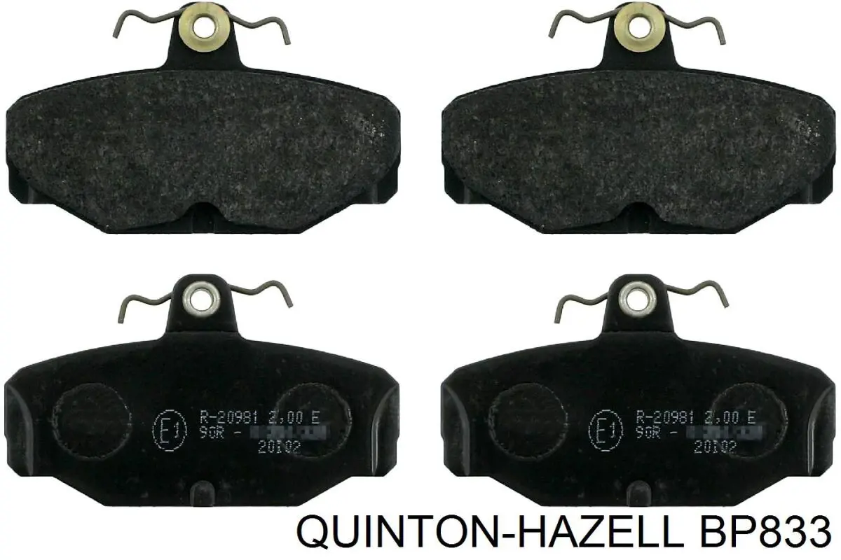BP833 QUINTON HAZELL колодки гальмові задні, дискові