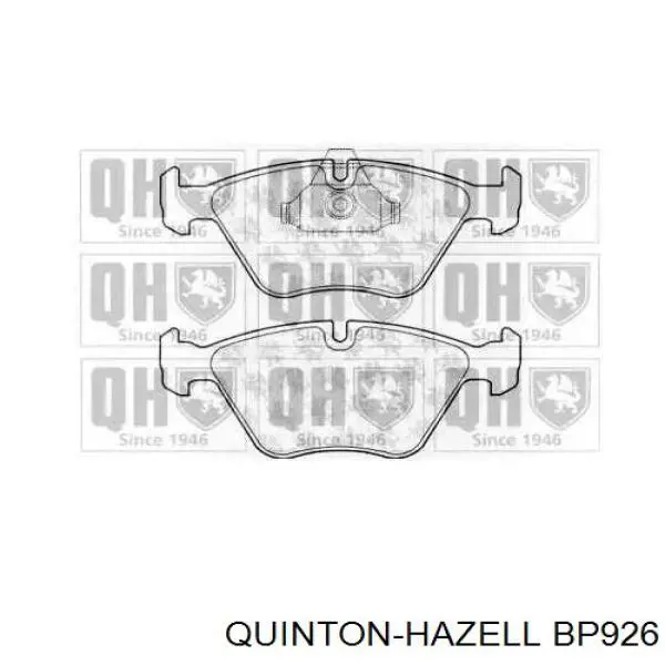 Купити BP926 QUINTON HAZELL Колодки гальмівні передні, дискові