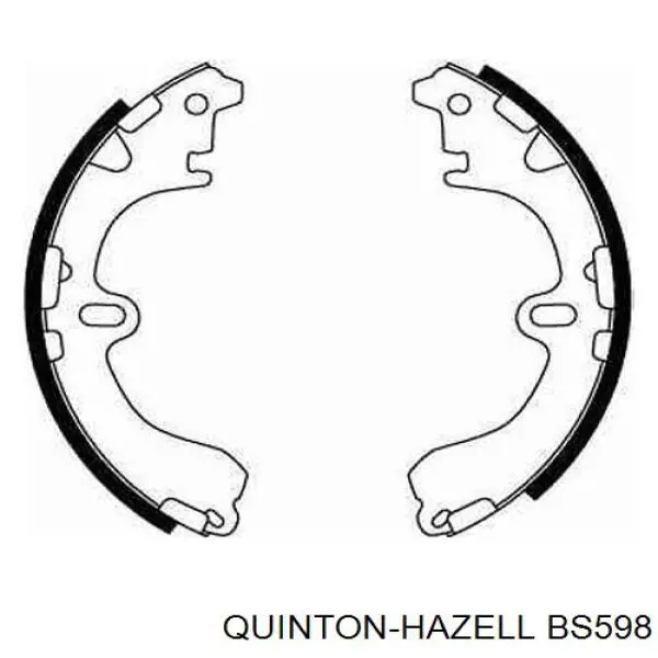 BS598 QUINTON HAZELL колодки гальмові задні, барабанні
