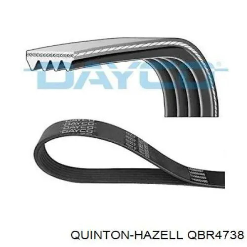 Клиновий ремінь QUINTON HAZELL QBR4738 ціна, від 4.40 USD