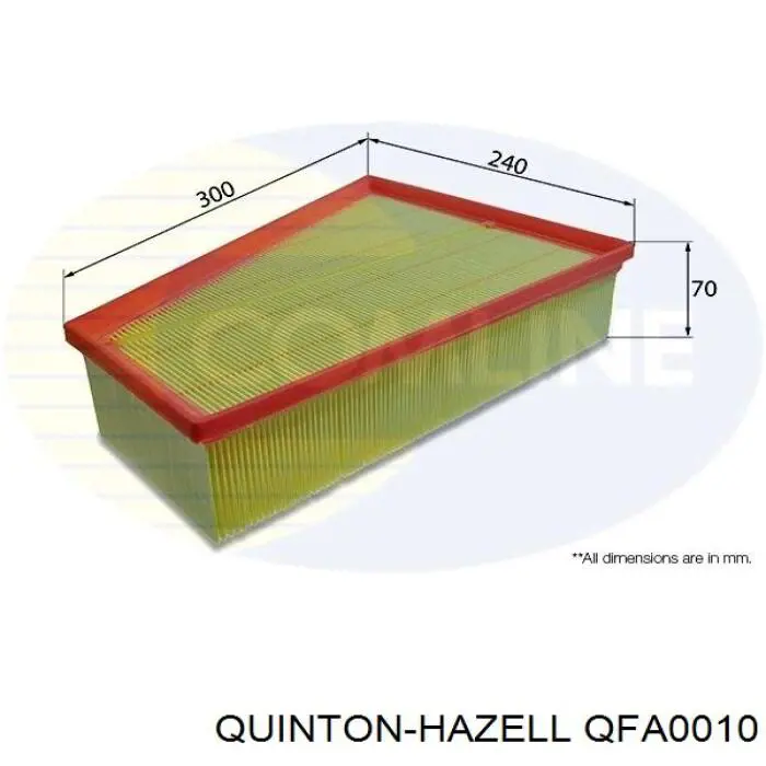 Повітряний фільтр QFA0010 QUINTON HAZELL