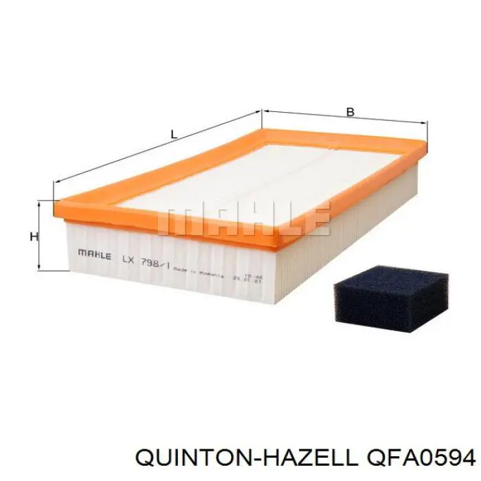 Елемент повітряного фільтра QUINTON HAZELL QFA0594 ціна, від 3.46 USD