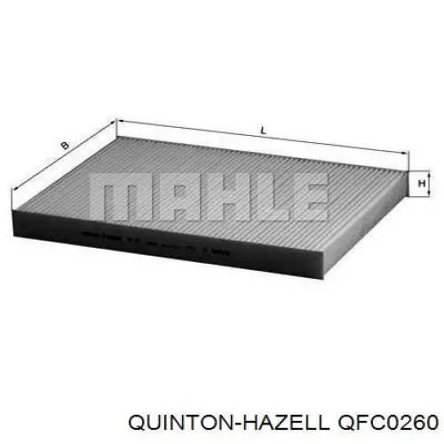 Фільтр повітряний обігрівача QUINTON HAZELL QFC0260 ціна, від 5.34 USD