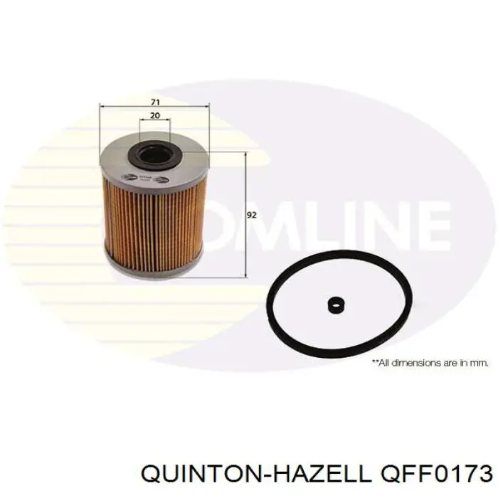 Фільтр паливний QUINTON HAZELL QFF0173