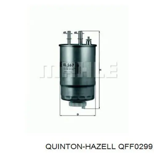Паливний фільтр QFF0299 QUINTON HAZELL