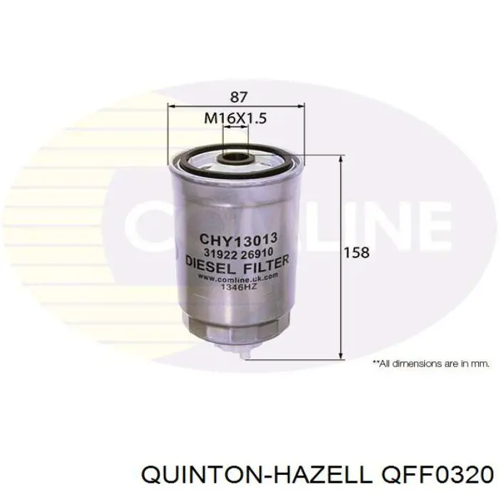 Паливний фільтр QFF0320 QUINTON HAZELL