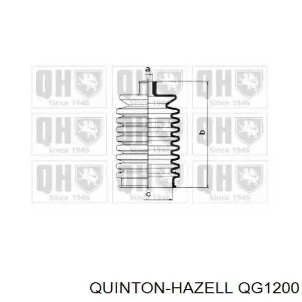 QG1200 QUINTON HAZELL пильник рульового механізму/рейки