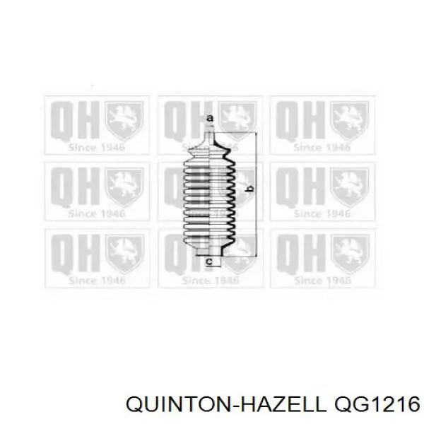 QG1216 QUINTON HAZELL пильник рульового механізму/рейки, лівий