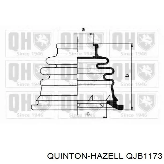 QJB1173 QUINTON HAZELL Пильник ШРУСа зовнішній, передній піввісі