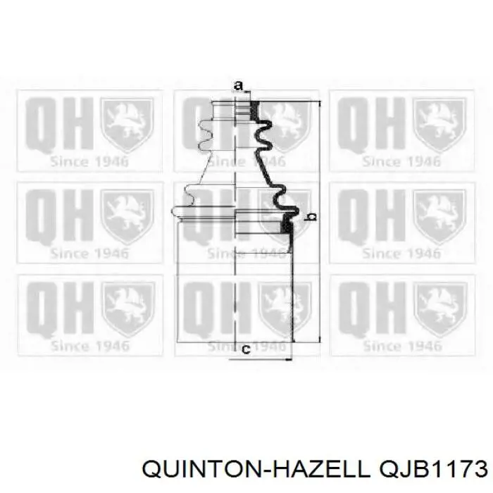 Пильник шарніра кутових швидкостей зовнішній передній QUINTON HAZELL QJB1173 ціна, від 7.48 USD