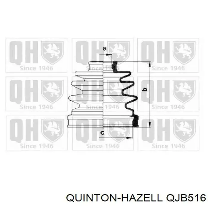 QJB516 QUINTON HAZELL пильник шруса внутрішній, передній піввісі