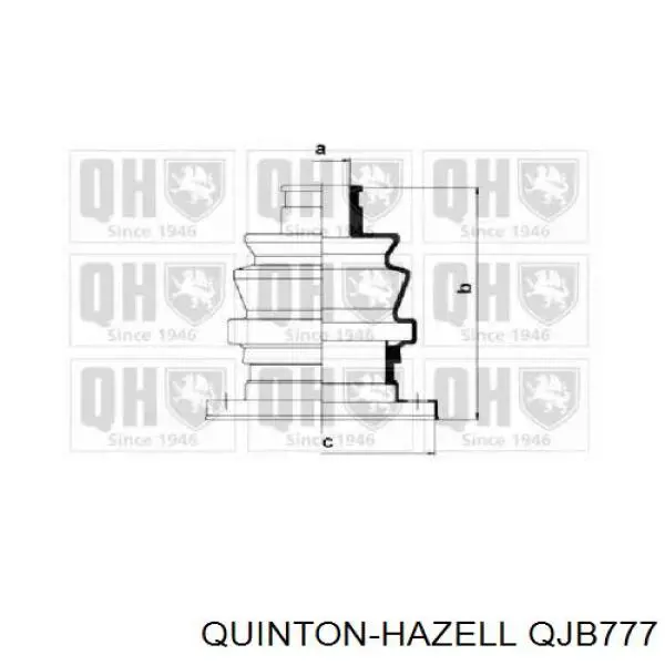 Пильник ШРКШа зовнішній, задньої піввісі QJB777 QUINTON HAZELL