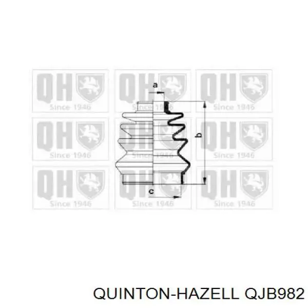 Пильник ШРУСа внутрішній QJB982 QUINTON HAZELL