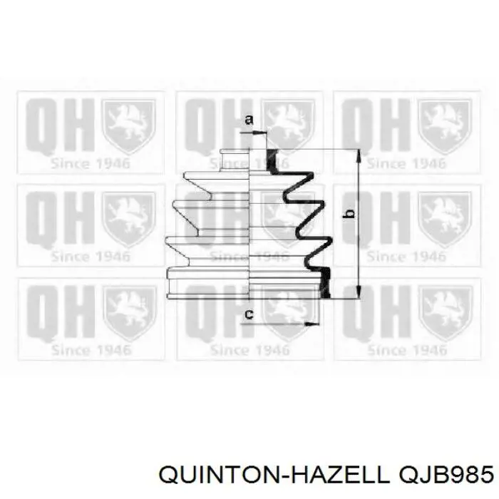 QJB985 QUINTON HAZELL Пильник ШРУСа зовнішній, передній піввісі