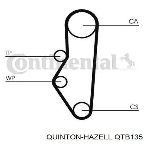 Ремінь ГРМ QTB135 QUINTON HAZELL